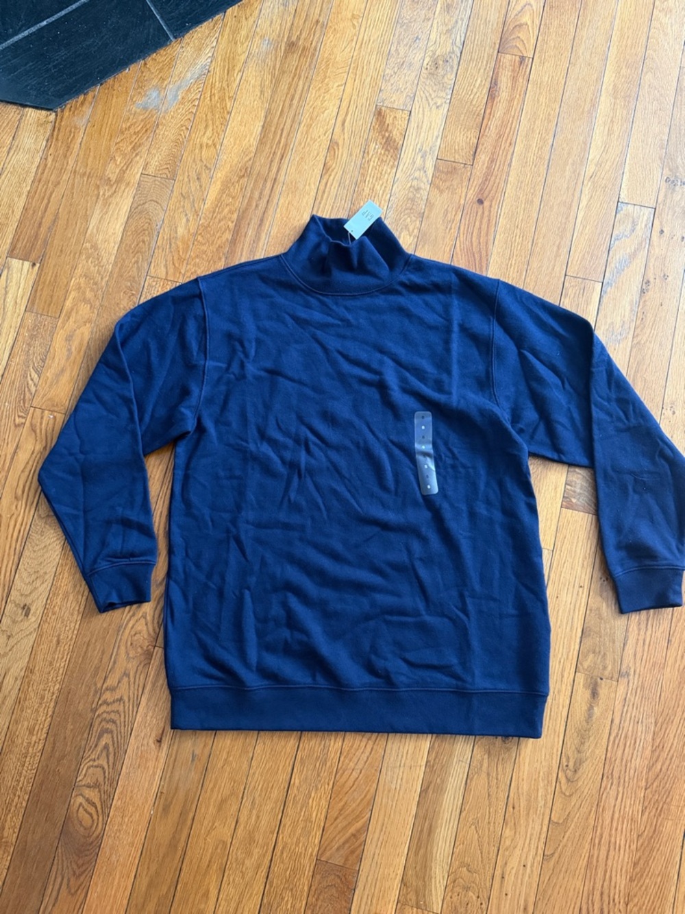 Classic Navy Mockneck Sweater